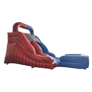 12' Fire N Ice Inflatable Slide Wet/Dry in Red and Blue