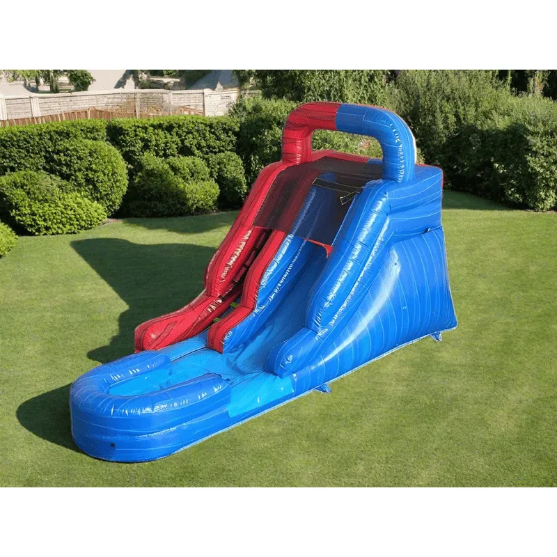 12' Fire N Ice Inflatable Slide Wet/Dry in Red and Blue