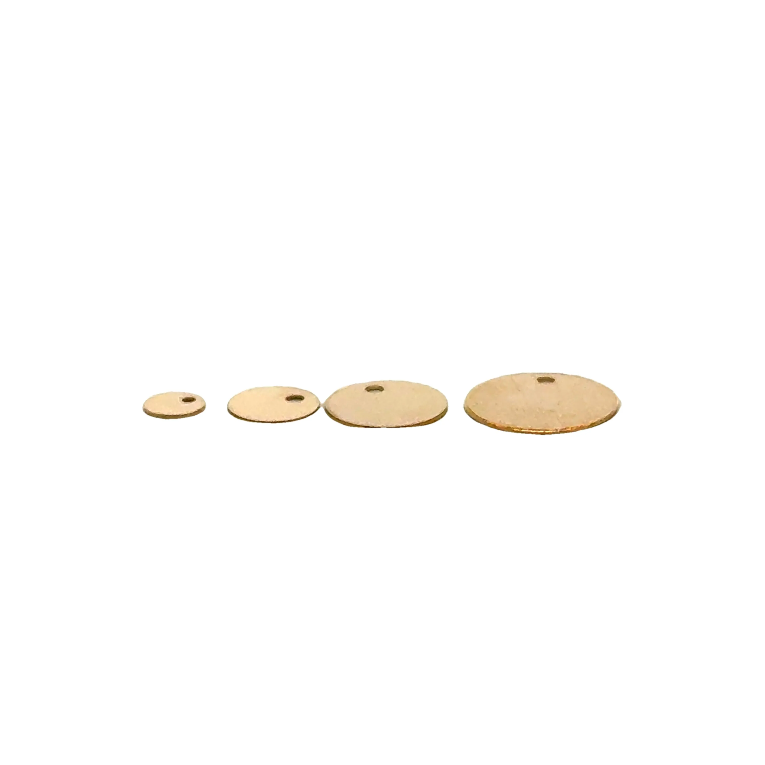 14K Real Gold Filled Discs | One Hole Flat disc | 0.3mm Thick | Available Four Size 4mm, 6mm, 8mm and 10mm .