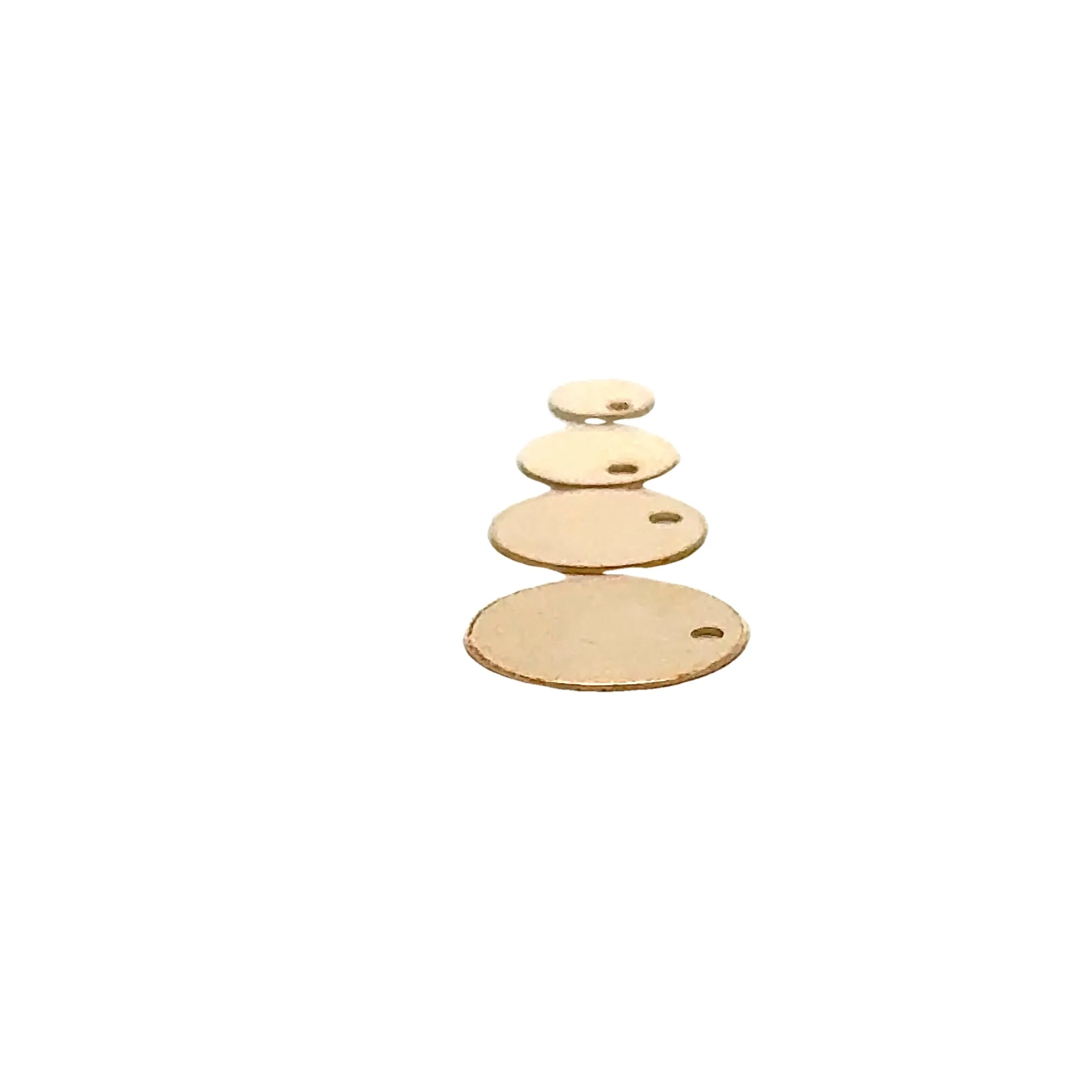 14K Real Gold Filled Discs | One Hole Flat disc | 0.3mm Thick | Available Four Size 4mm, 6mm, 8mm and 10mm .
