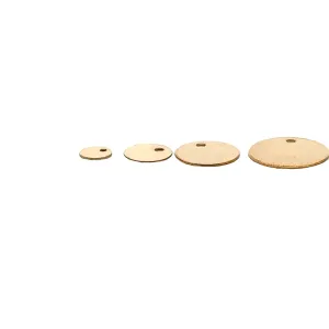 14K Real Gold Filled Discs | One Hole Flat disc | 0.3mm Thick | Available Four Size 4mm, 6mm, 8mm and 10mm .
