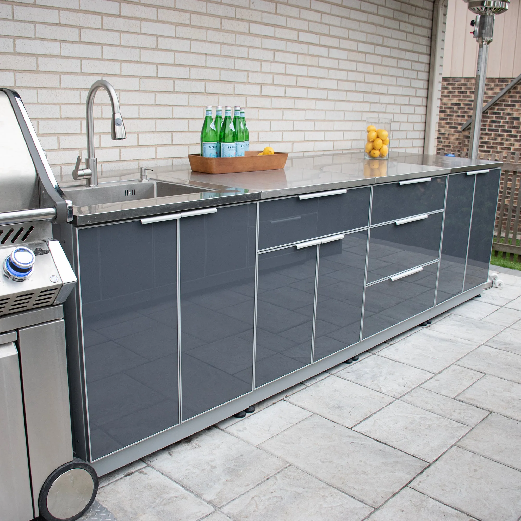 2 Door, 1 Drawer Outdoor Kitchen Cabinet