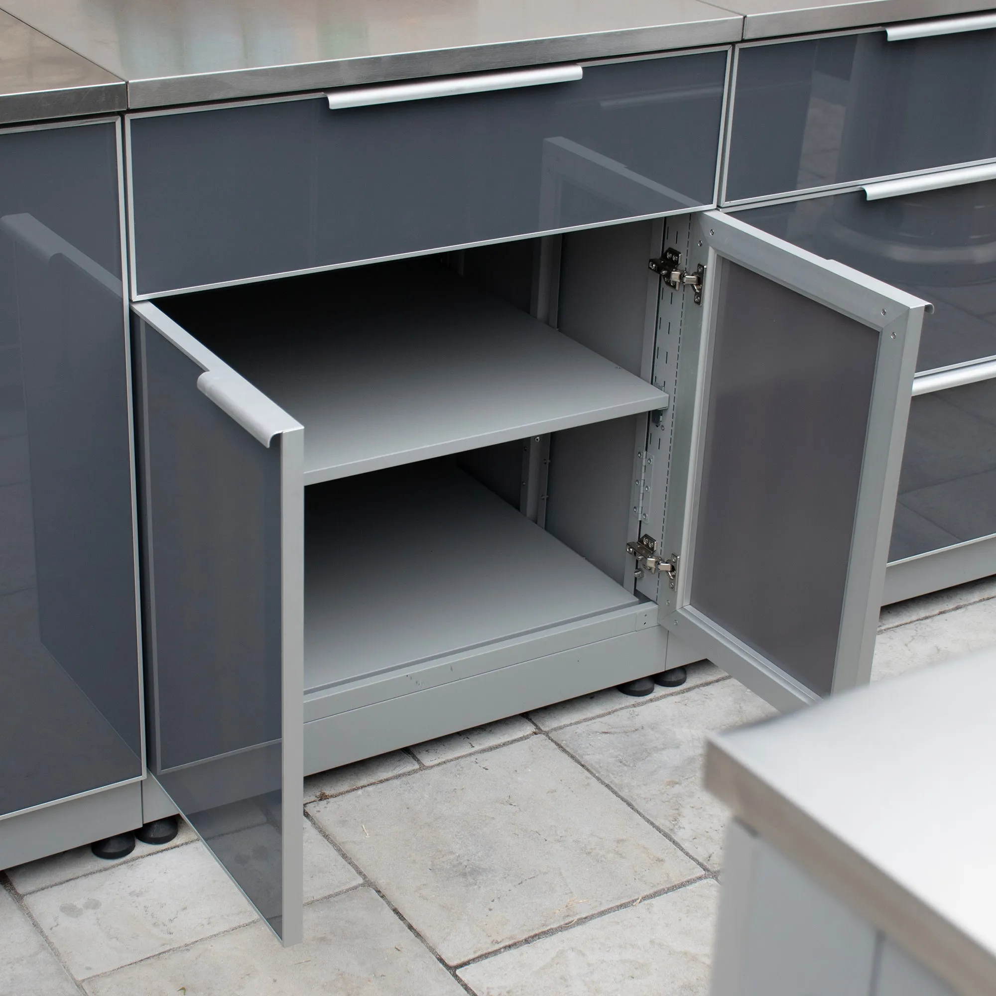2 Door, 1 Drawer Outdoor Kitchen Cabinet