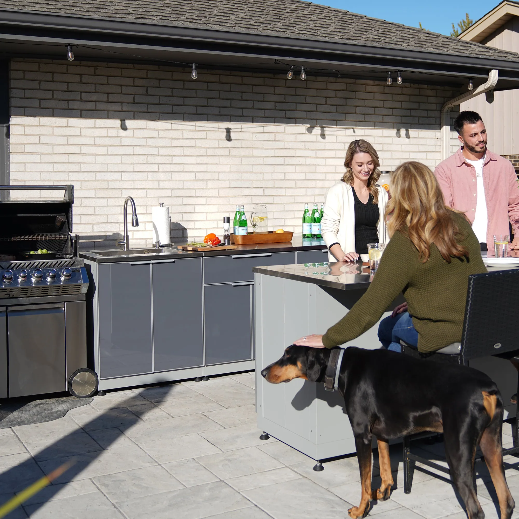 2 Door, 1 Drawer Outdoor Kitchen Cabinet