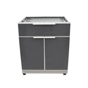 2 Door, 1 Drawer Outdoor Kitchen Cabinet