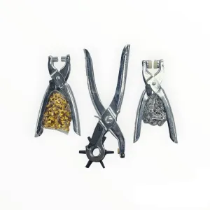 3 Piece Eyelet Punch & Pivet Plier Set