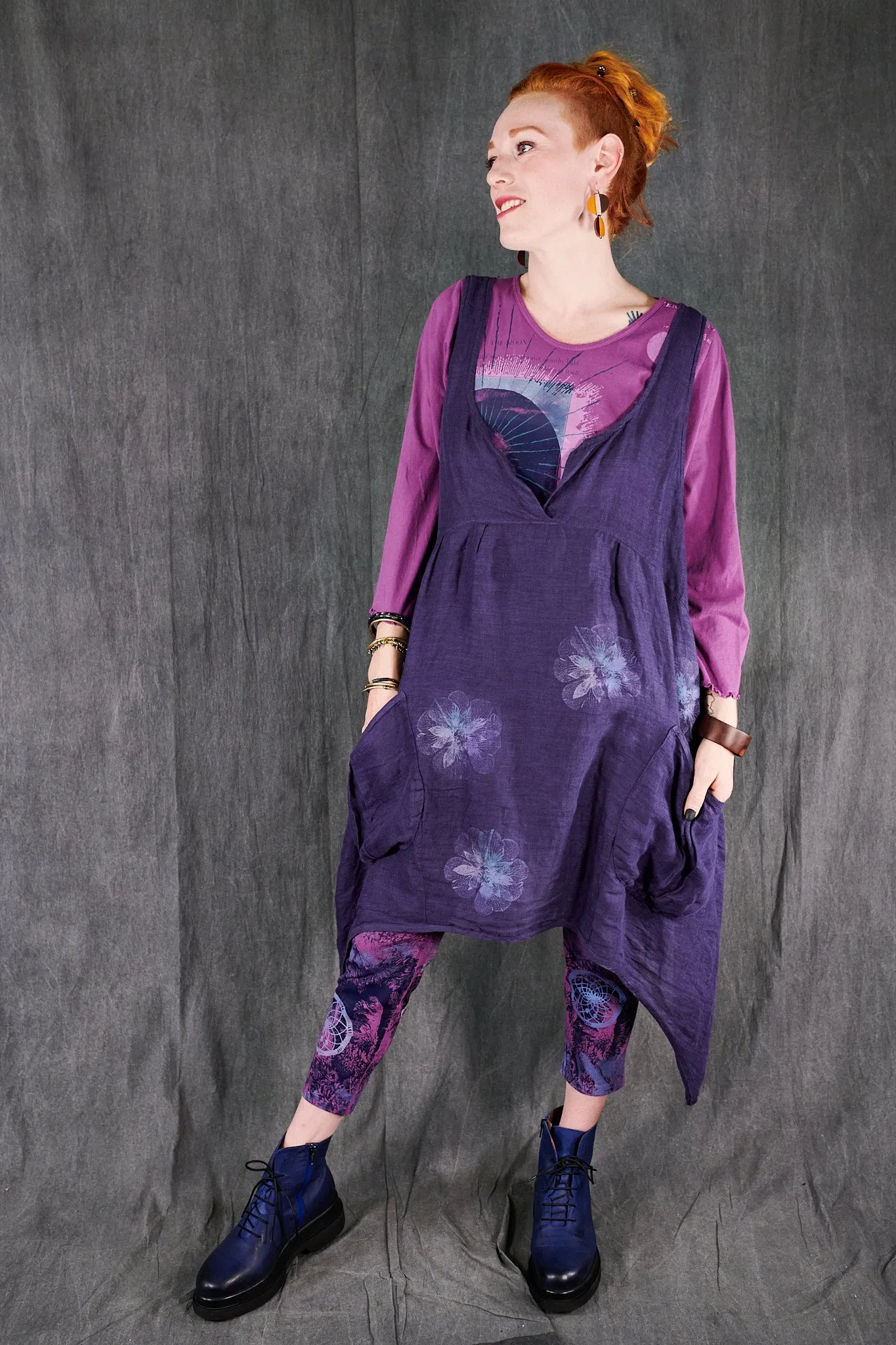 3167 Crop Legging Wild Orchid-P