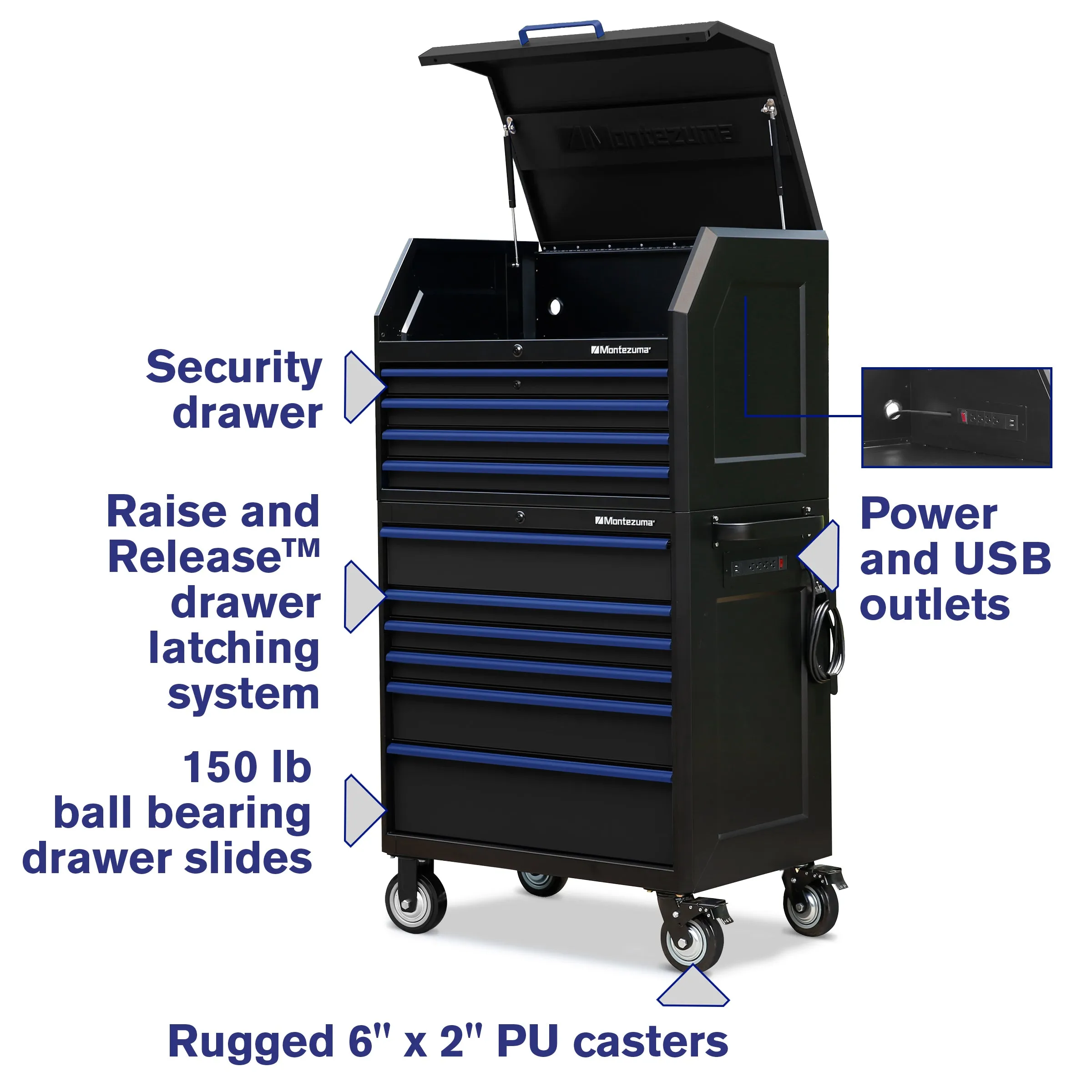 36 x 24 in. 10-Drawer Tool Combo