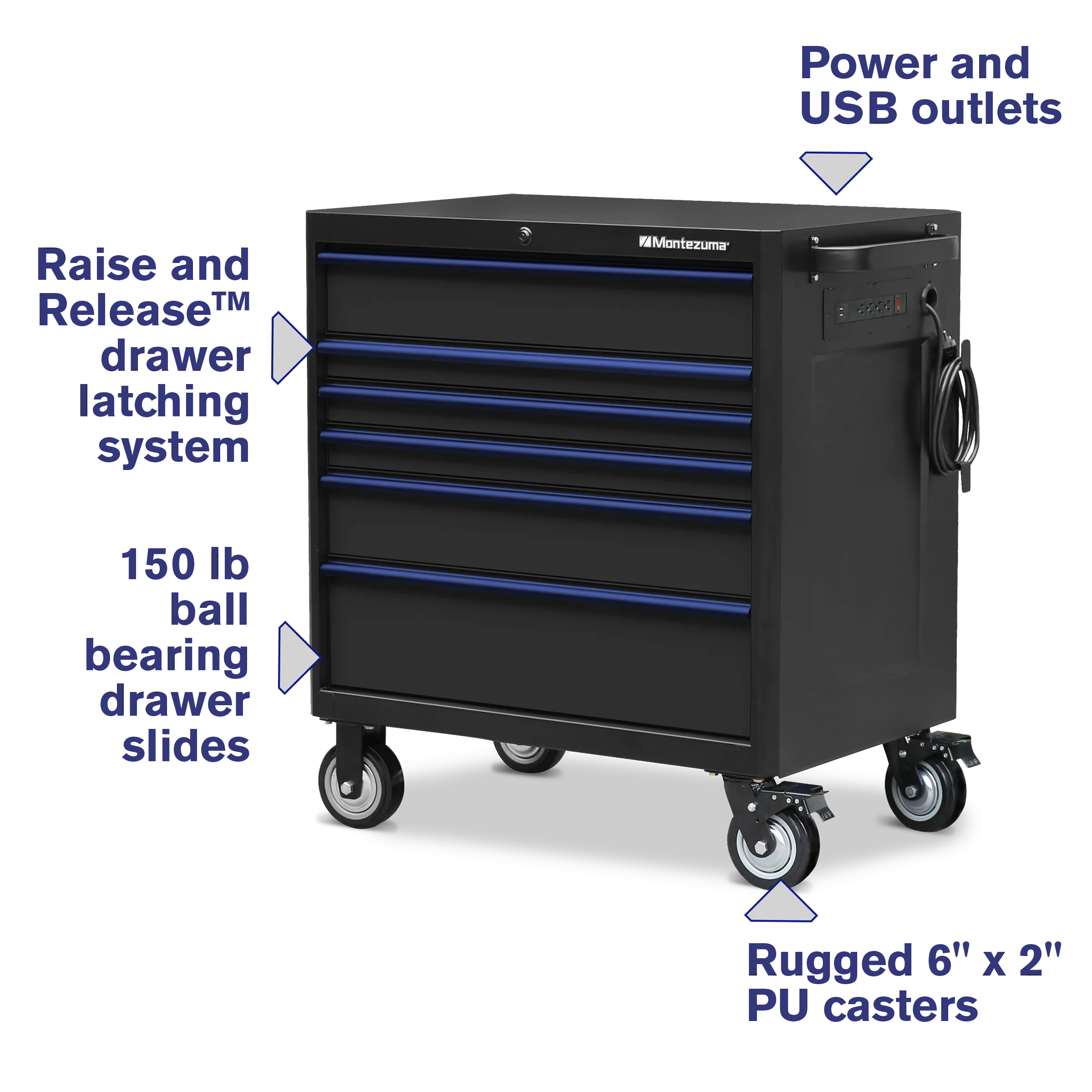36 x 24 in. 6-Drawer Tool Cabinet
