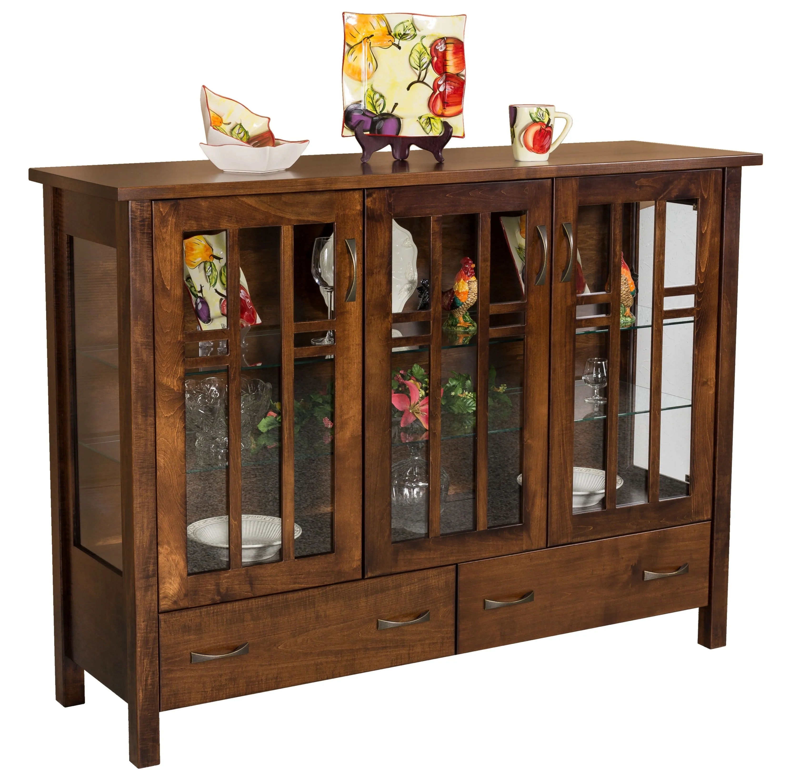 Acadia - Amish Handcrafted Curio Cabinet / QUICK-SHIP