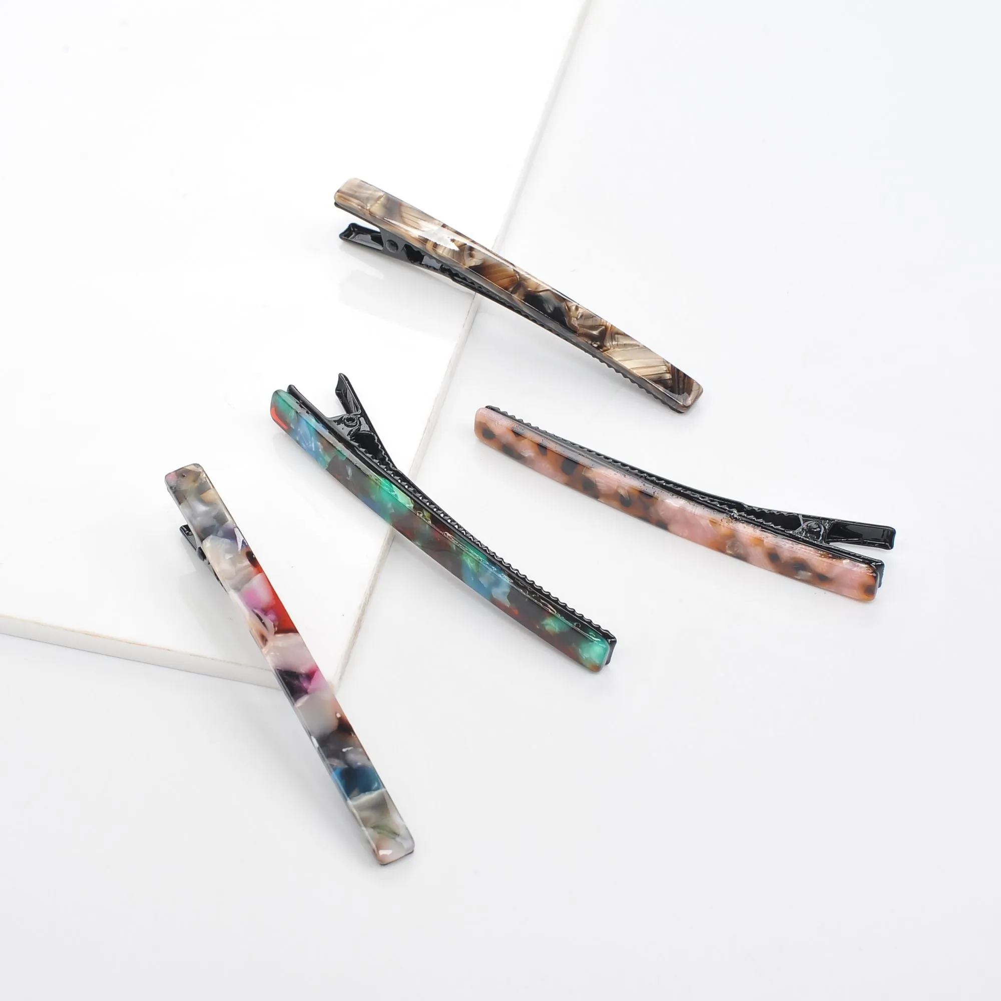Acetate Fiber Slide Set - Assorted 4 Pack Hair Clip