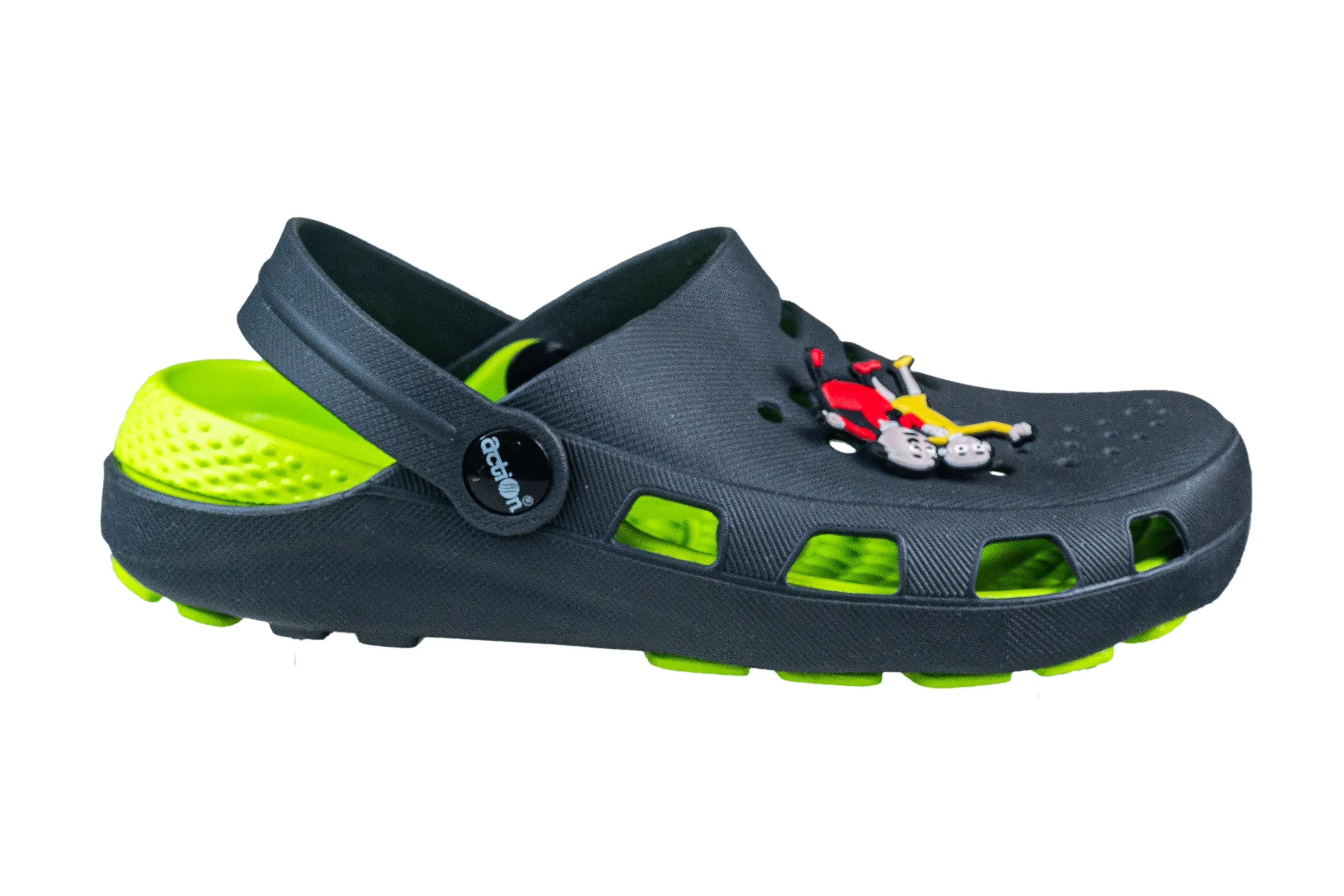 Action Children Grey / P. Green Sandal Eva