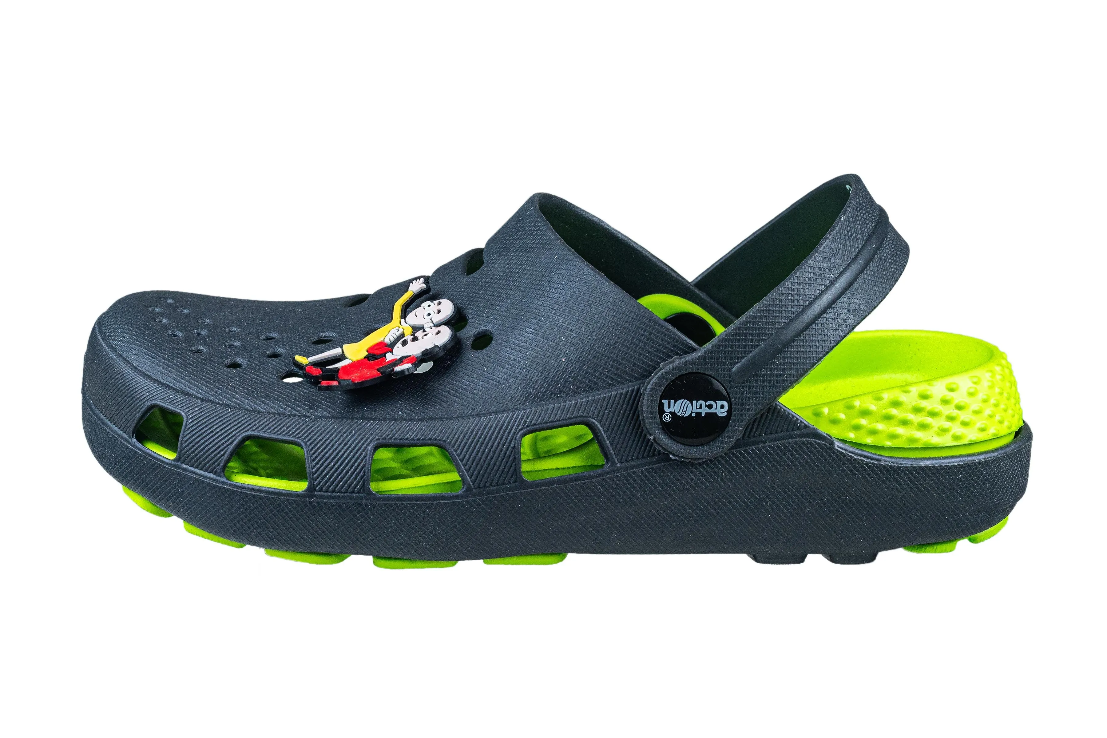 Action Children Grey / P. Green Sandal Eva