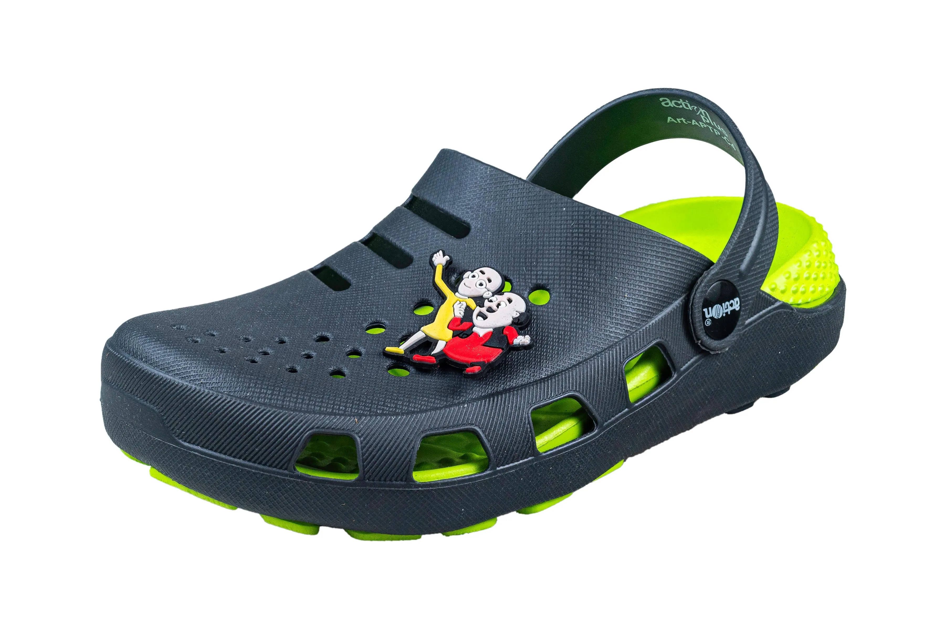 Action Children Grey / P. Green Sandal Eva