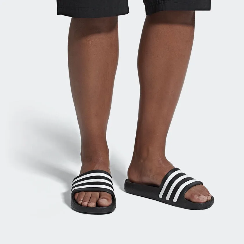 ADIDAS ADILETTE AQUA SLIDES - BLACK/WHITE