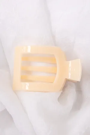 Almond Beige Flat Square Clip