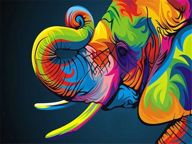 Animals Vase Paint By Numbers DIY Canvas Oil Painting
