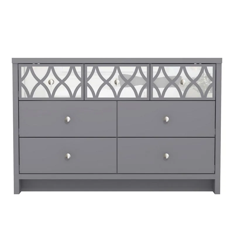 Arianna Large Chest of Drawers Grey 7 Drawers