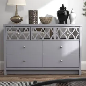 Arianna Large Chest of Drawers Grey 7 Drawers