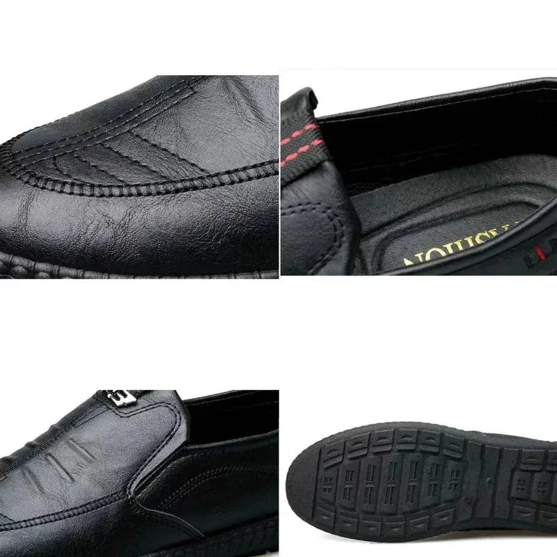 Atmungsaktive Business-Loafer aus Leder für Männer
