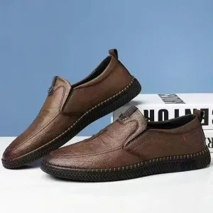 Atmungsaktive Business-Loafer aus Leder für Männer
