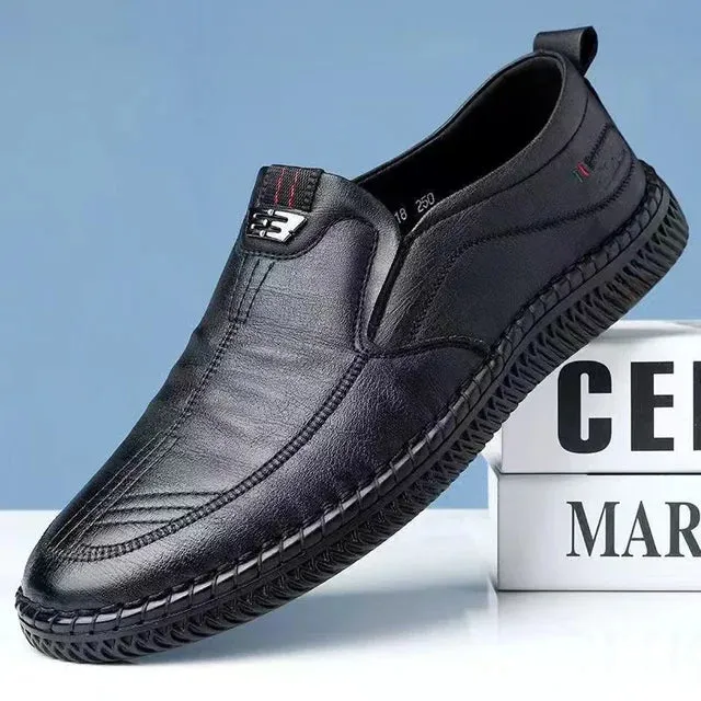 Atmungsaktive Business-Loafer aus Leder für Männer