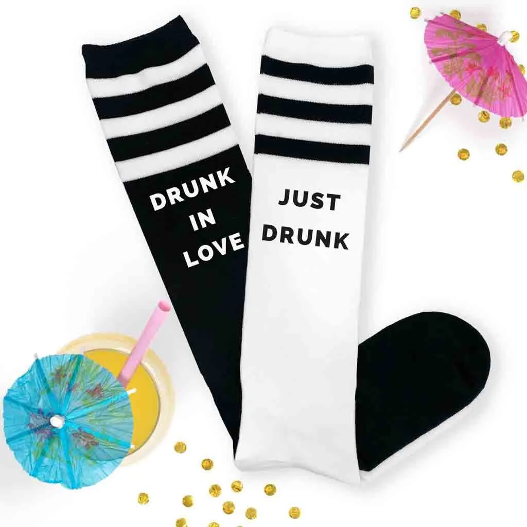 Bachelorette Party Socks - Drunk in Love - Just Drunk