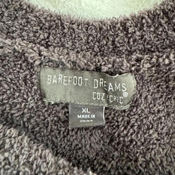 Barefoot Dreams Cozychic Women's Nordic Pullover White Black Fair Isle Size XL