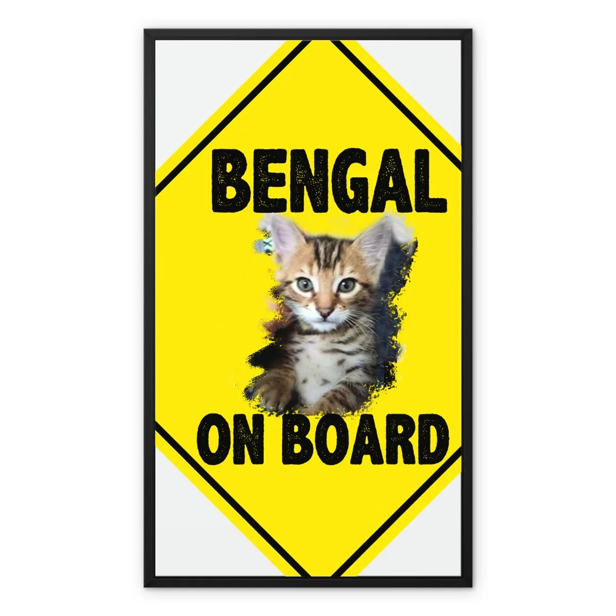 Bengal on Board  Framed Canvas