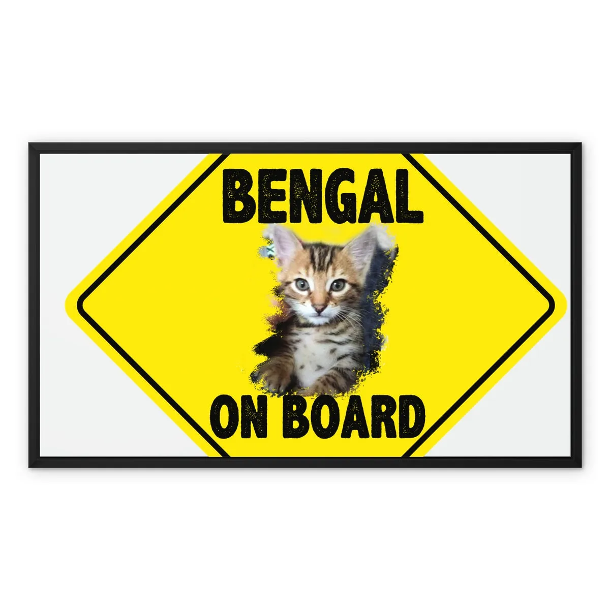 Bengal on Board  Framed Canvas
