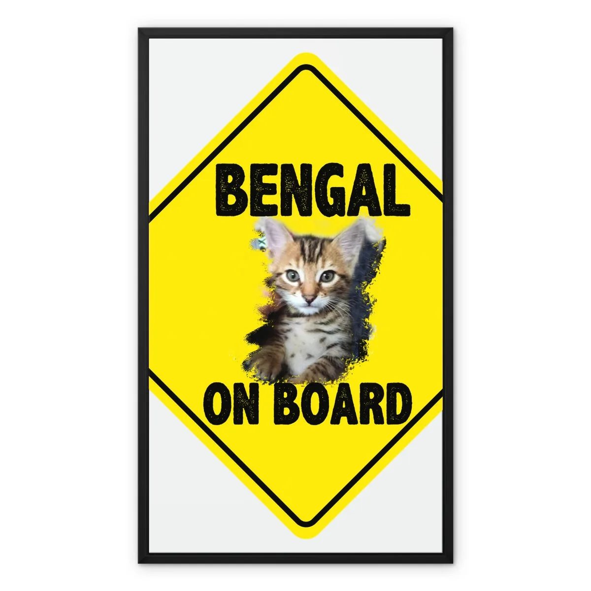 Bengal on Board  Framed Canvas