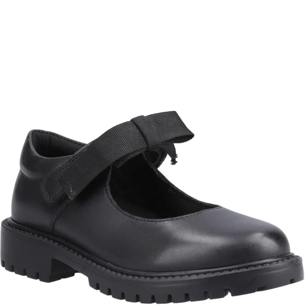 Black Astrid Bow Senior School Shoes