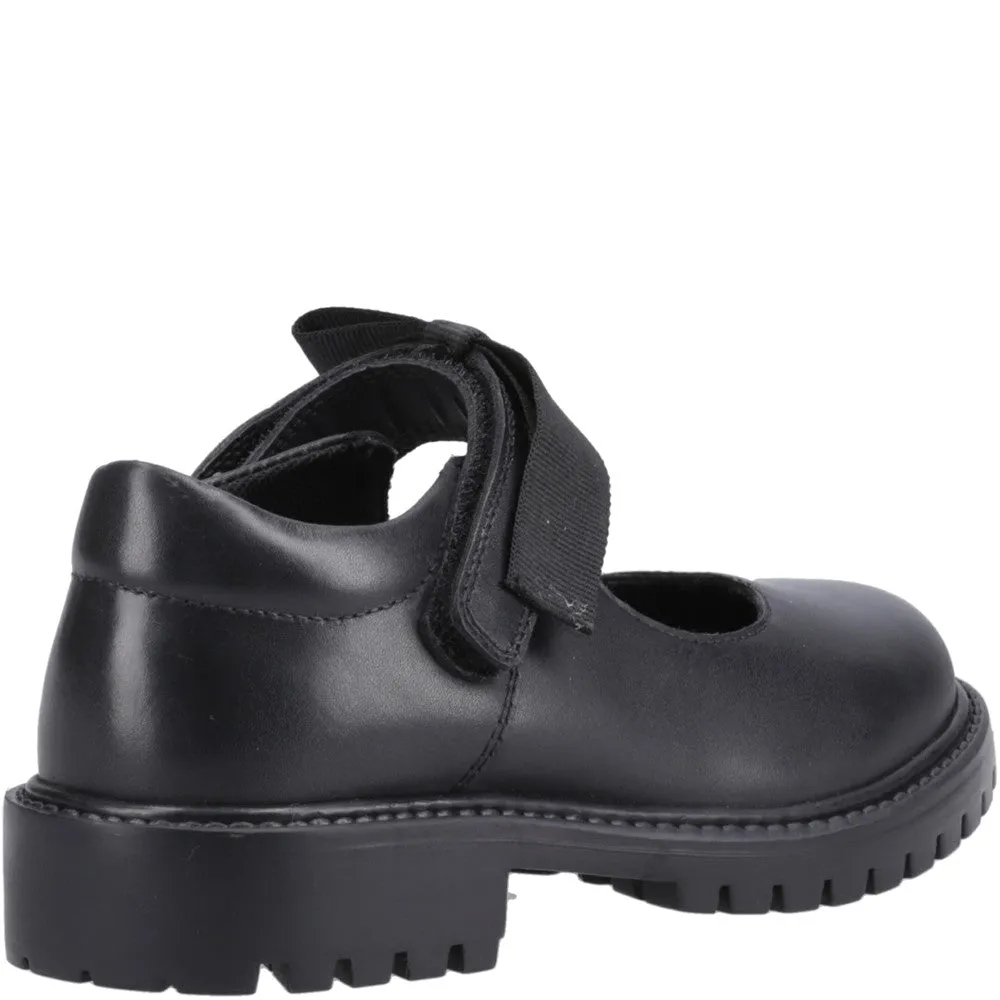 Black Astrid Bow Senior School Shoes