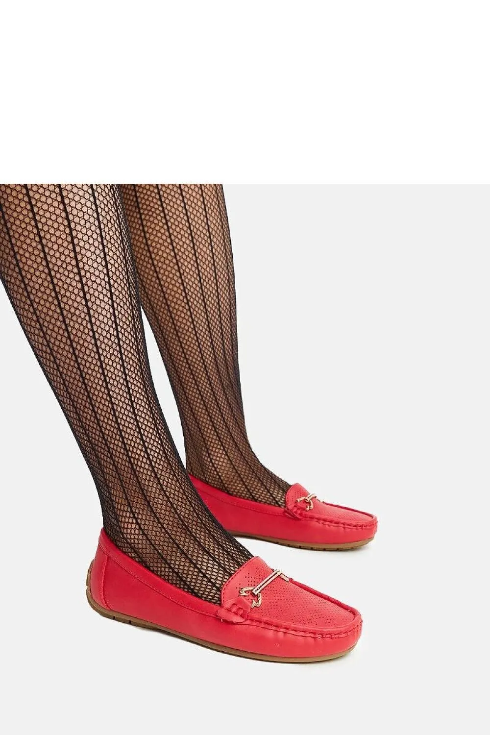 Black loafers buckle with rhinestones
