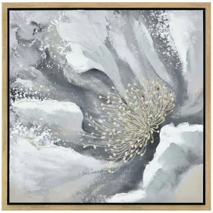 Bowie Bloom Poppy Flower Canvas Wood Framed Wall Art