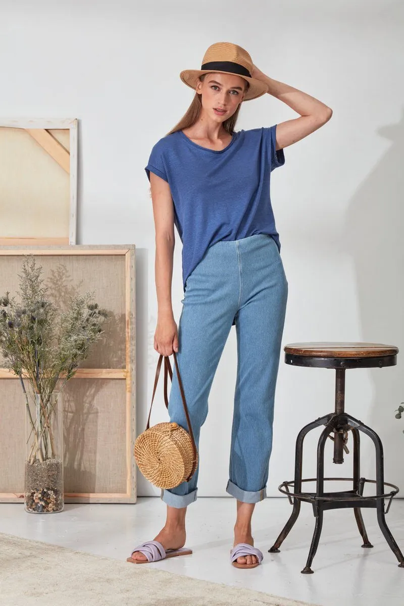 Boyfriend Denim | Bleached Blue