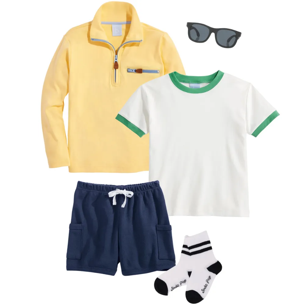 Boy's Pima Play Short -- Navy