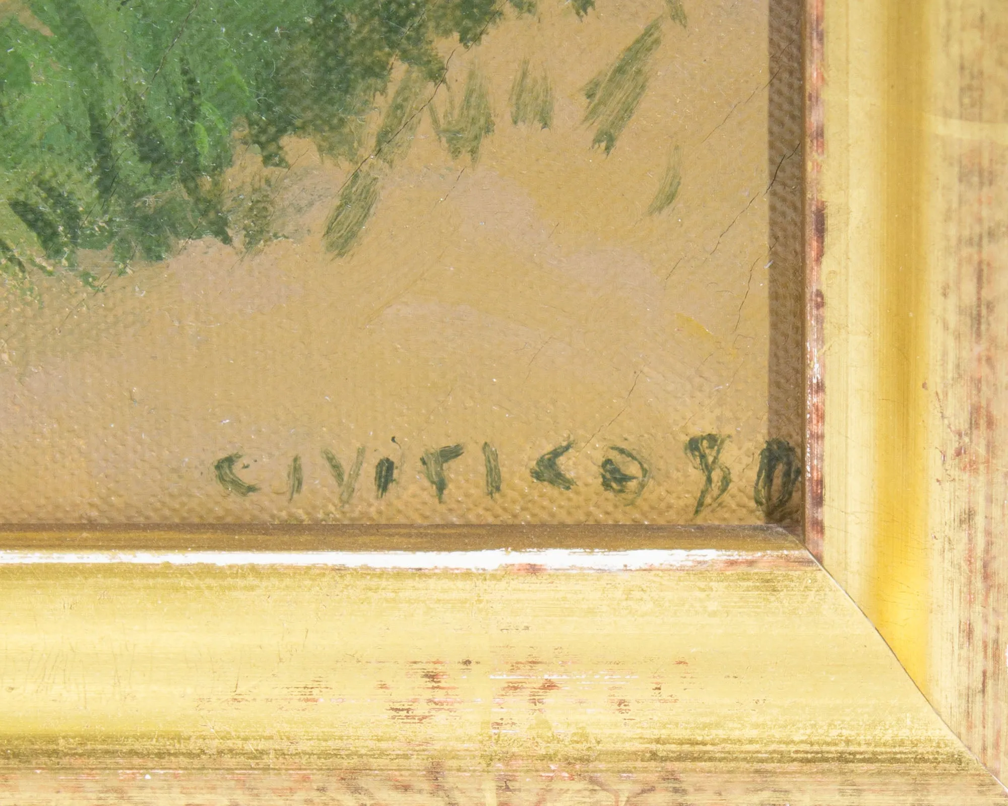 Bruno Civitico Signed 1960 Oil on Canvas Painting