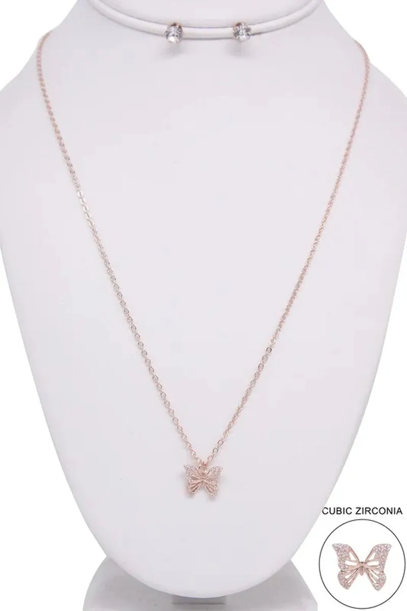 BUTTERFLY PENDANT NECKLACE