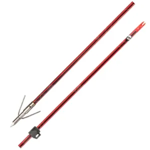 Cajun Carbon Infused Bow Fishing Red Arrow With Point and Safety Slide