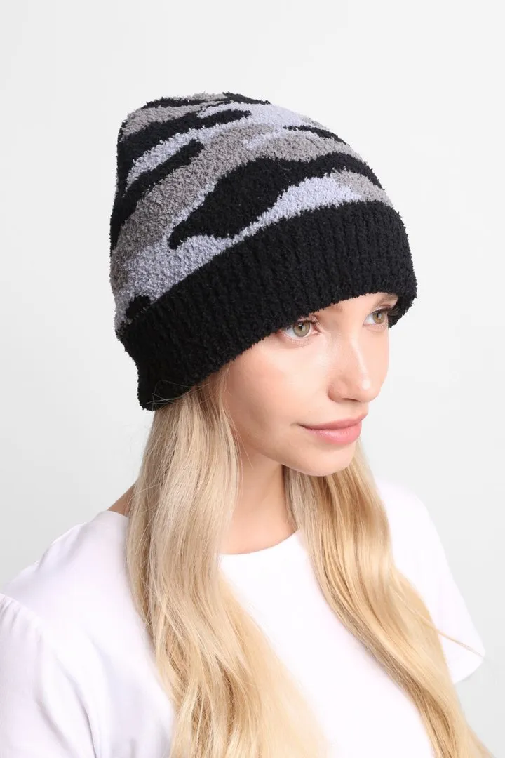 Camouflage Ribbed Trim Beanie
