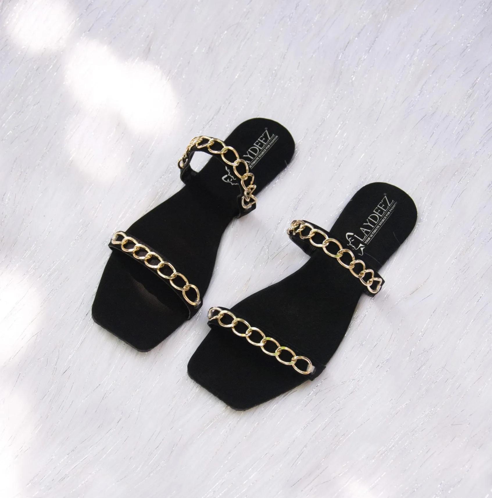 Chained Dual Strap Sandals
