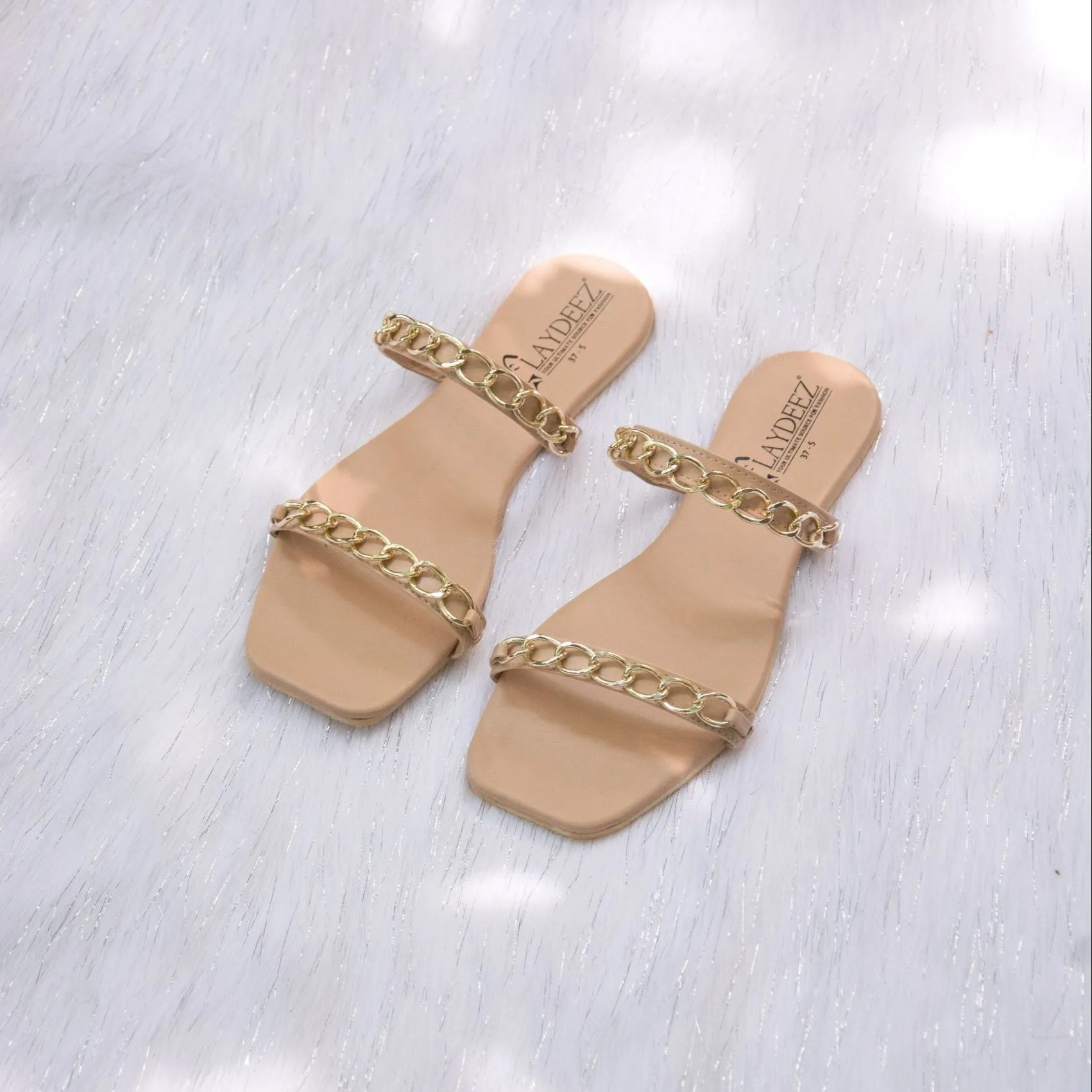 Chained Dual Strap Sandals