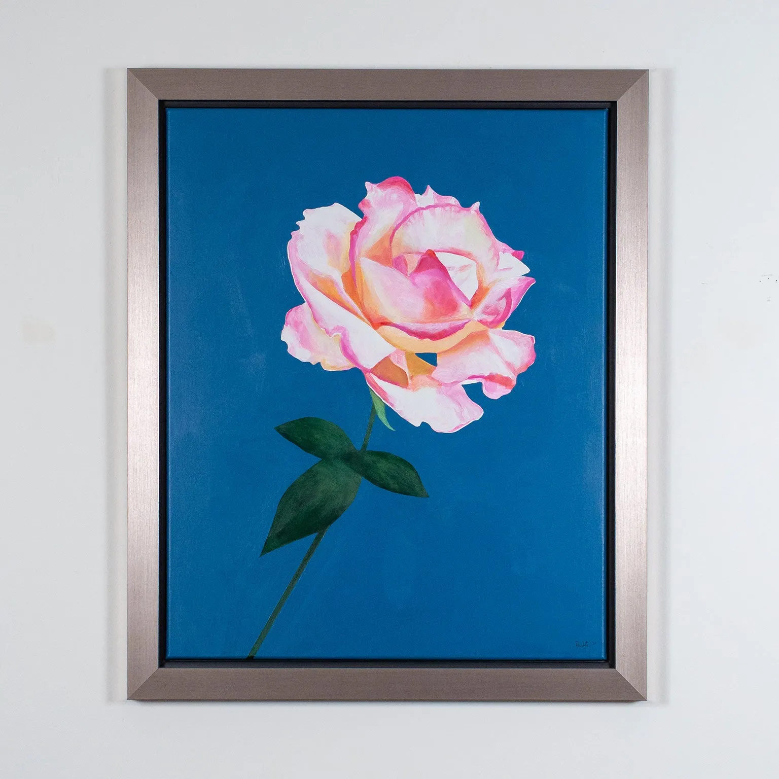 CHARLES PACHTER "AUGUST ROSE" ACRYLIC ON CANVAS, 2021