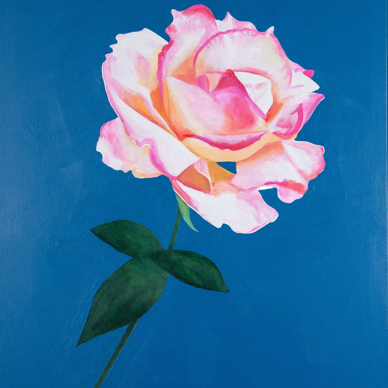 CHARLES PACHTER "AUGUST ROSE" ACRYLIC ON CANVAS, 2021