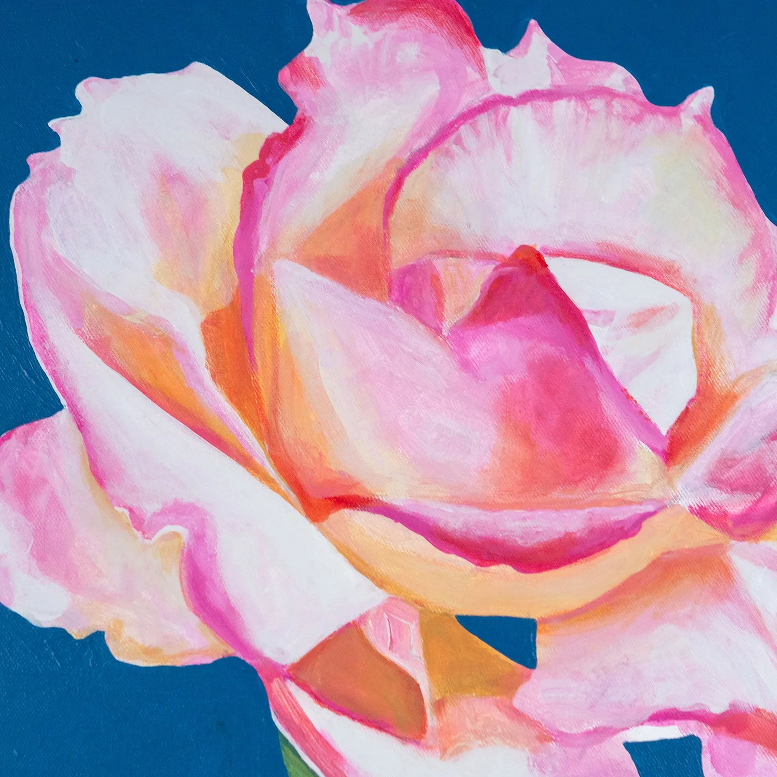 CHARLES PACHTER "AUGUST ROSE" ACRYLIC ON CANVAS, 2021