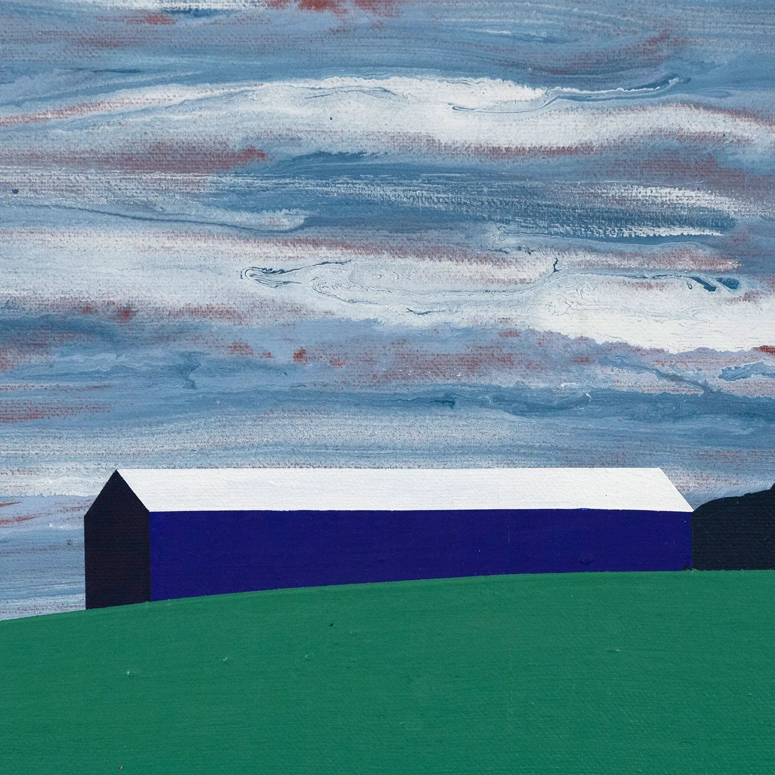 CHARLES PACHTER "ORO BARN" PAINTING, 1998