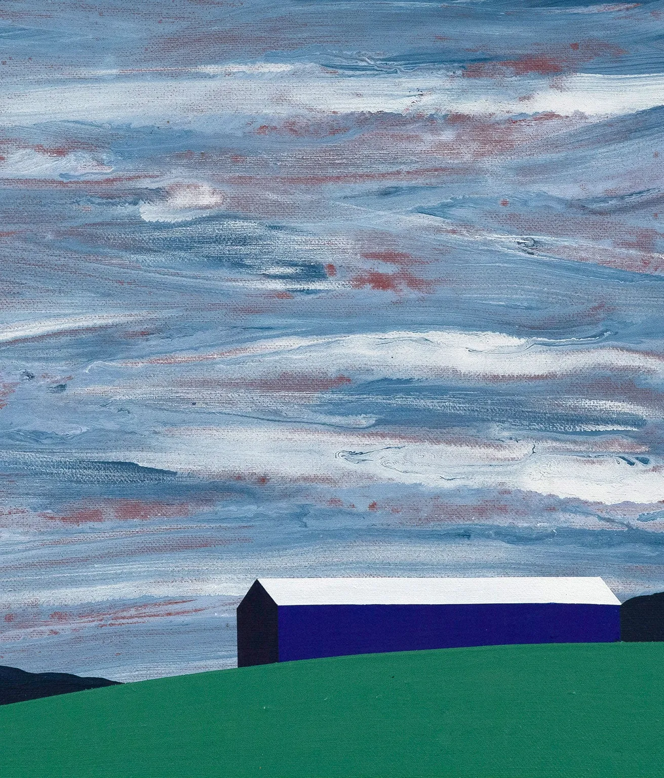 CHARLES PACHTER "ORO BARN" PAINTING, 1998