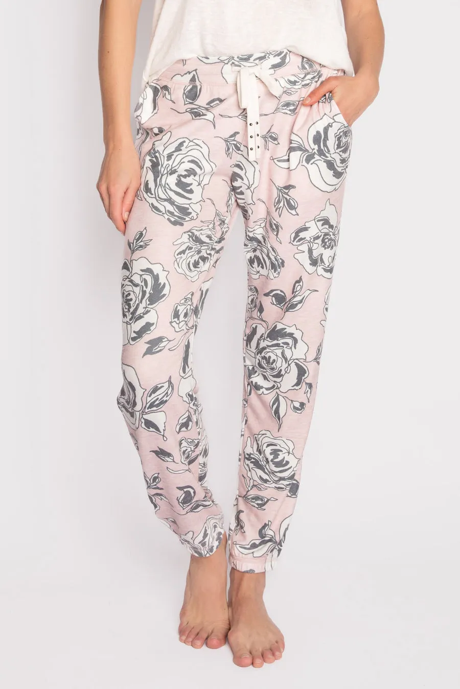 Cinema Floral band Pant/Shorts - Oatmeal (RHCFP-RHCFS)