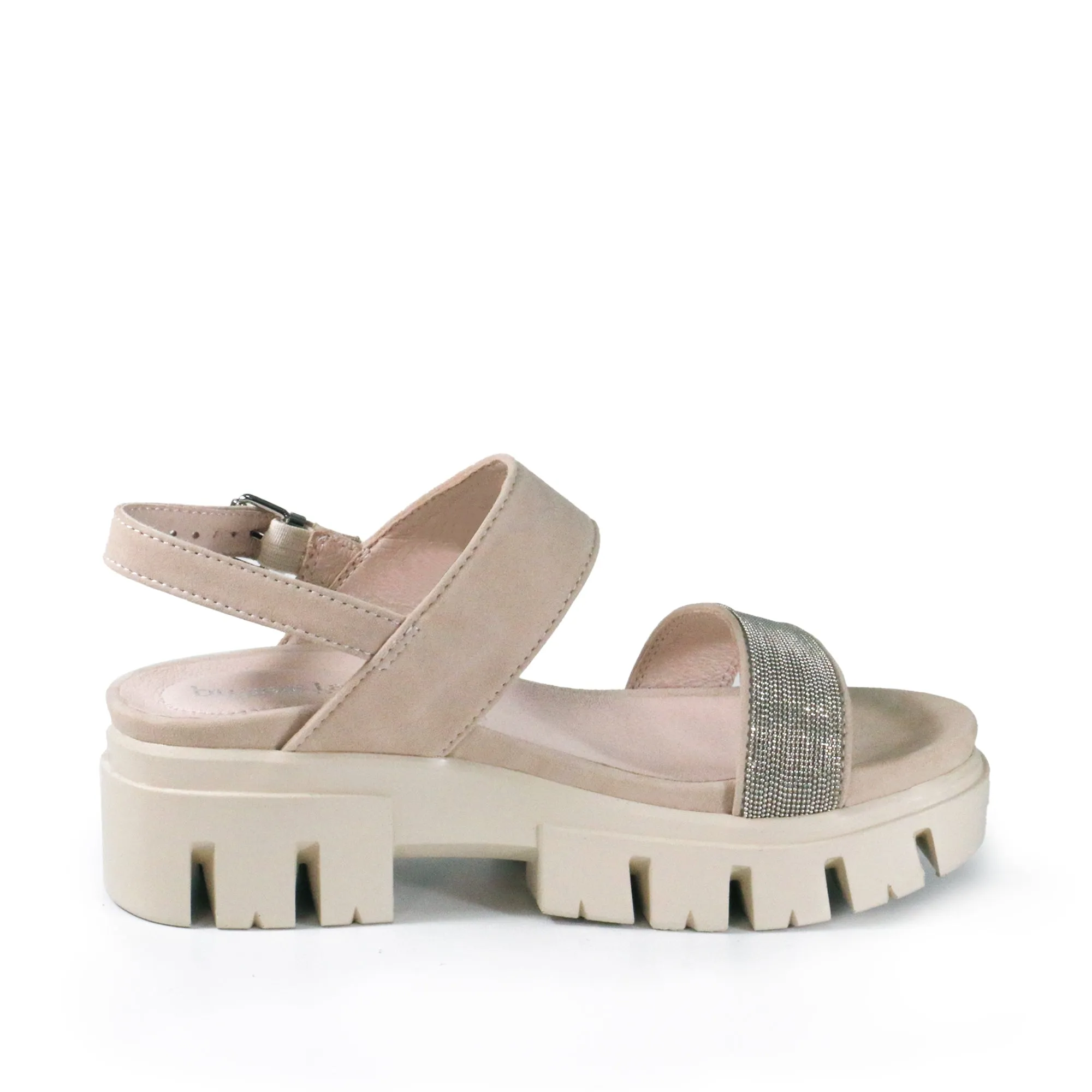 Corvara Glitter Platform Sandals (Angora)